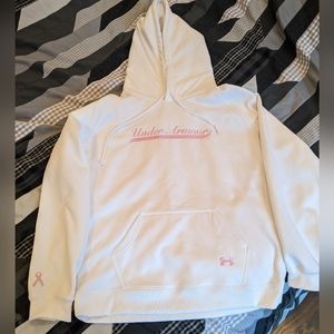 GUC Under Armour tech hoodie LG white & pink